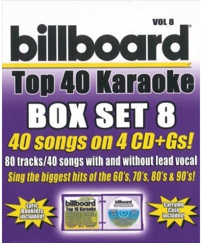 Party Tyme Karaoke Billboard Top 40 Karaoke Box Set 8 (4 CD)(40+40-Song Party Pack) $12.26 CD