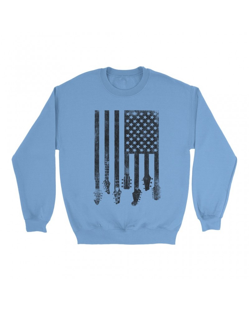 Music Life Colorful Sweatshirt | Flag Guitar Sweatshirt $10.55 Sweatshirts