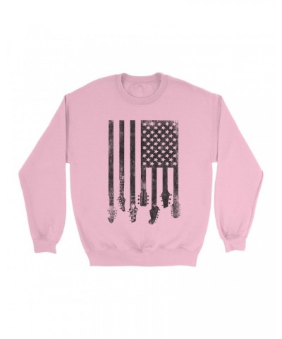 Music Life Colorful Sweatshirt | Flag Guitar Sweatshirt $10.55 Sweatshirts