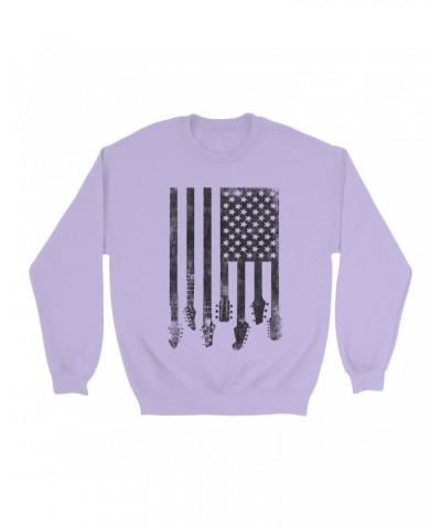 Music Life Colorful Sweatshirt | Flag Guitar Sweatshirt $10.55 Sweatshirts