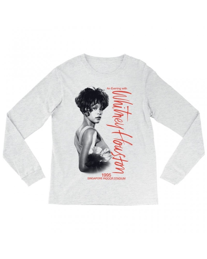 Whitney Houston Long Sleeve Shirt | 1995 Singapore Indoor Stadium Shirt $7.17 Shirts