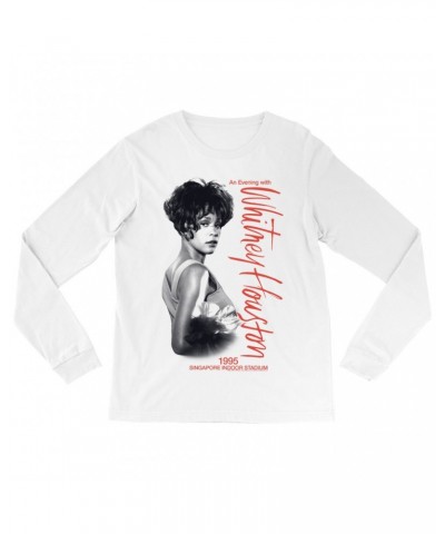 Whitney Houston Long Sleeve Shirt | 1995 Singapore Indoor Stadium Shirt $7.17 Shirts