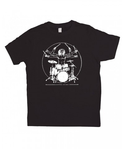 Music Life Kids T-shirt | Vitruvian Drummer Kids Tee $13.85 Kids