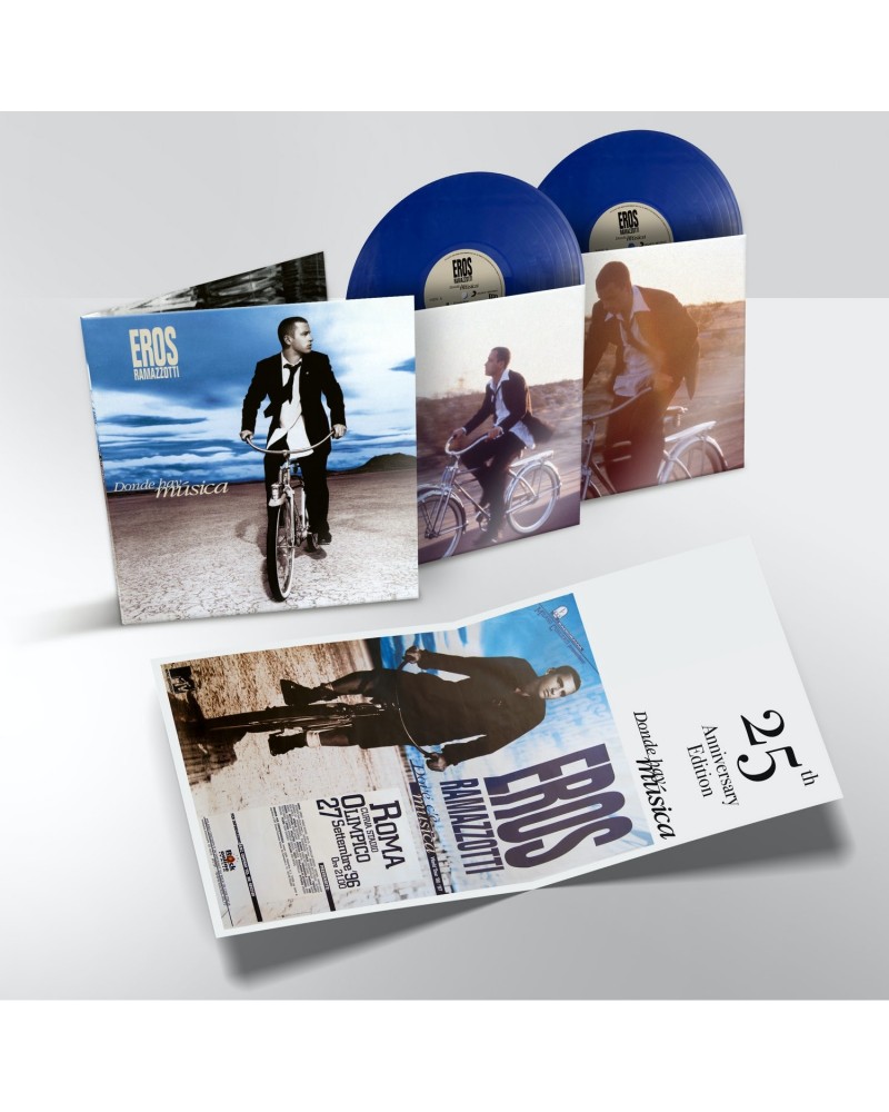 Eros Ramazzotti DONDE HAY MUSICA (25TH ANNIVERSARY EDITION/2LP/180G/BLUE VINYL) Vinyl Record $10.84 Vinyl