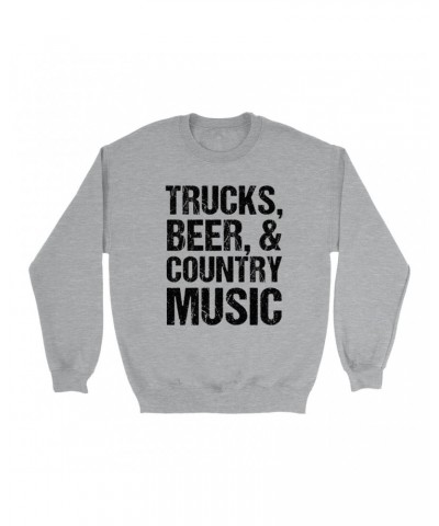 Music Life Sweatshirt | Trucks Beer Country Music Sweatshirt $8.15 Sweatshirts