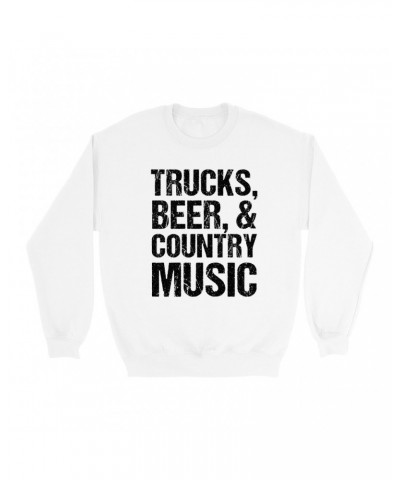 Music Life Sweatshirt | Trucks Beer Country Music Sweatshirt $8.15 Sweatshirts