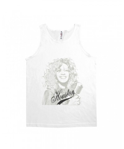 Whitney Houston Unisex Tank Top | Houston Sketch And Logo Design Shirt $5.94 Shirts