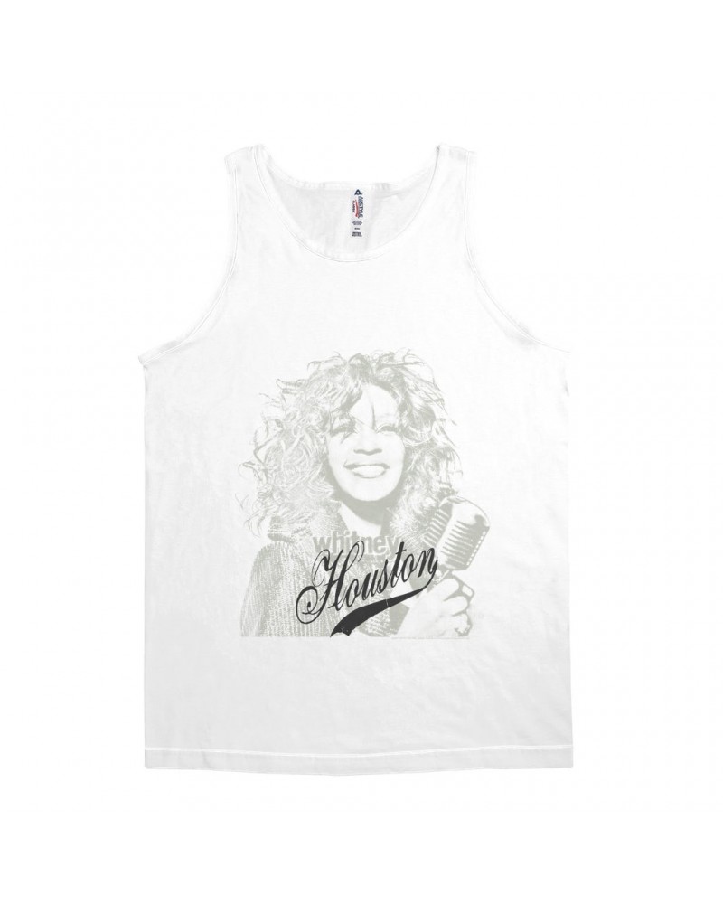 Whitney Houston Unisex Tank Top | Houston Sketch And Logo Design Shirt $5.94 Shirts