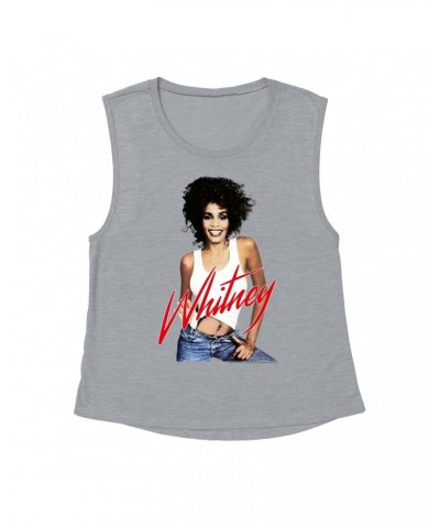 Whitney Houston Ladies' Muscle Tank Top | Just Whitney Shirt $11.87 Shirts