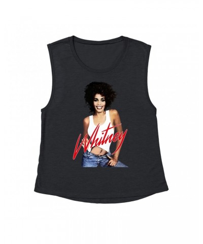 Whitney Houston Ladies' Muscle Tank Top | Just Whitney Shirt $11.87 Shirts