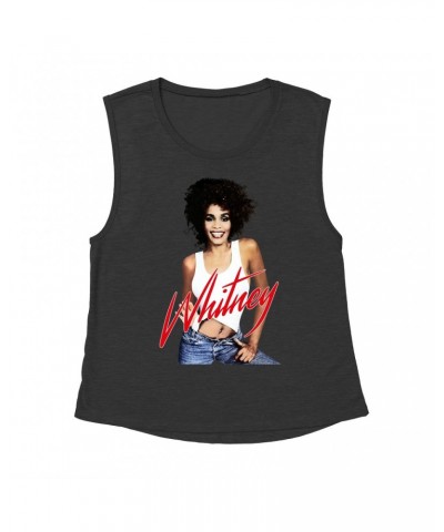 Whitney Houston Ladies' Muscle Tank Top | Just Whitney Shirt $11.87 Shirts