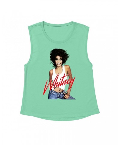 Whitney Houston Ladies' Muscle Tank Top | Just Whitney Shirt $11.87 Shirts