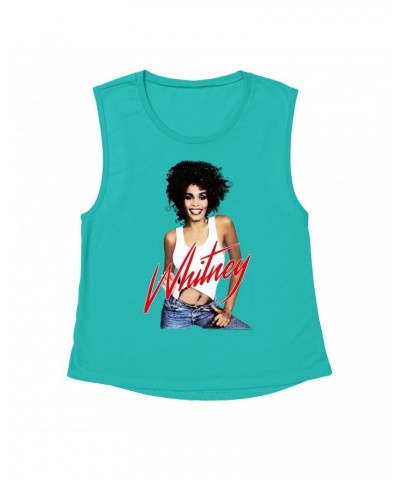 Whitney Houston Ladies' Muscle Tank Top | Just Whitney Shirt $11.87 Shirts