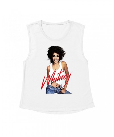 Whitney Houston Ladies' Muscle Tank Top | Just Whitney Shirt $11.87 Shirts