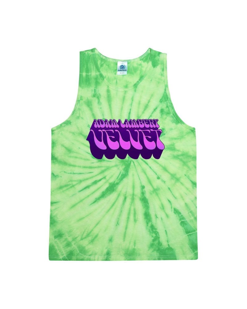 Adam Lambert Light Faded Green Tie-Dye Tank Top $6.32 Shirts