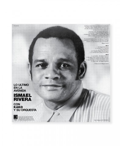 Ismael Rivera Lo Ultimo en la Avenida (180g LP) (Vinyl) $5.46 Vinyl