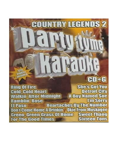 Party Tyme Karaoke Country Legends 2 (16-song CD+G) CD $12.60 CD