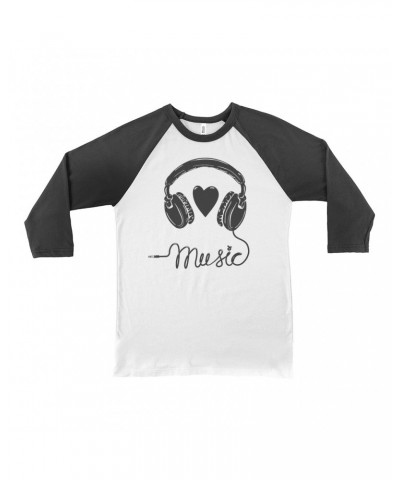 Music Life 3/4 Sleeve Baseball Tee | I Heart Music Shirt $7.91 Shirts