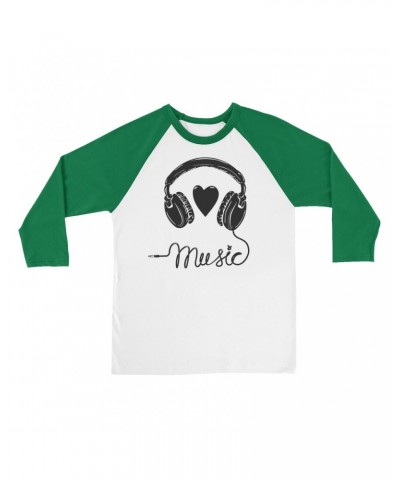 Music Life 3/4 Sleeve Baseball Tee | I Heart Music Shirt $7.91 Shirts