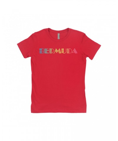 John Lennon Ladies' Boyfriend T-Shirt | Colorful Bermuda Design Worn By Shirt $5.28 Shirts