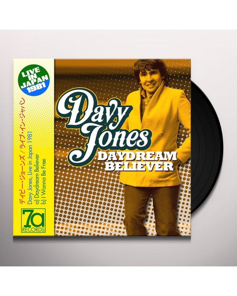 Davy Jones DAYDREAM BELIEVER / I WANNA BE FREE: LIVE IN Vinyl Record $9.44 Vinyl