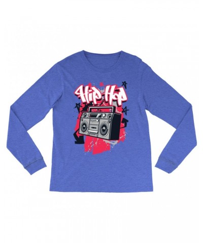 Music Life Heather Long Sleeve Shirt | Hip Hop Life Shirt $7.91 Shirts