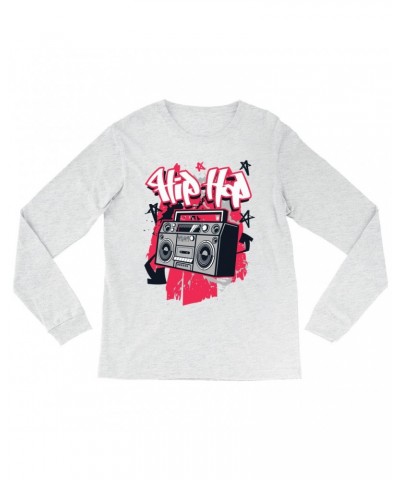 Music Life Heather Long Sleeve Shirt | Hip Hop Life Shirt $7.91 Shirts