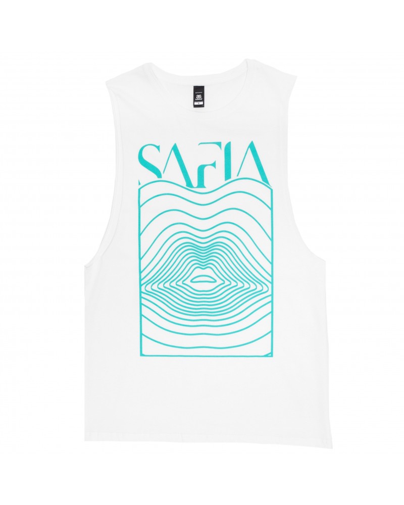 SAFIA Freakin' Out Sleeveless (White) $11.99 Shirts