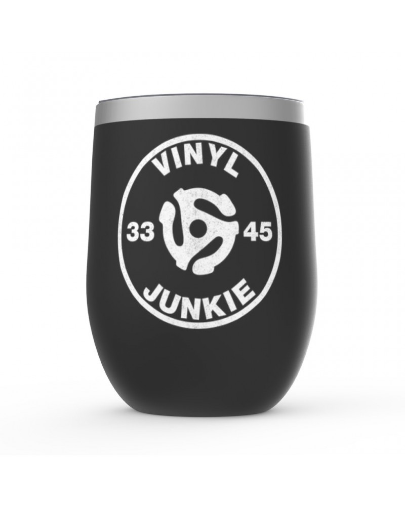 Music Life Wine Tumbler | Vinyl Junkie Stemless Wine Tumbler $17.20 Drinkware