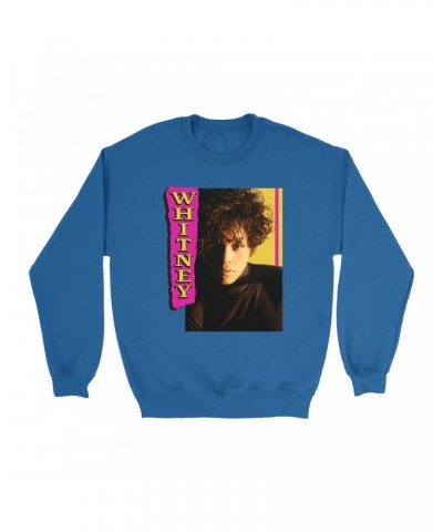 Whitney Houston Sweatshirt | Whitney Pink And Yellow Image Sweatshirt $8.79 Sweatshirts