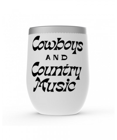 Music Life Stemless Wine Tumbler | Cowboys And Country Music Stemless Wine Tumbler $8.40 Drinkware