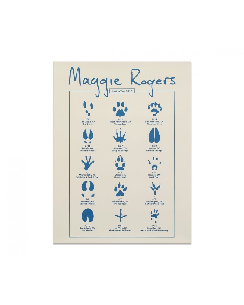 Maggie Rogers Spring Tour 2017 Poster $12.21 Decor