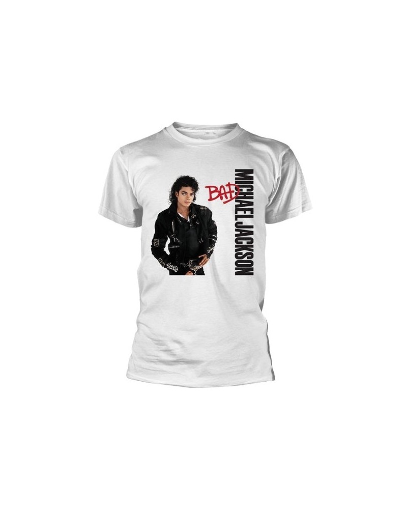 Michael Jackson T-Shirt - Bad (White) $13.47 Shirts