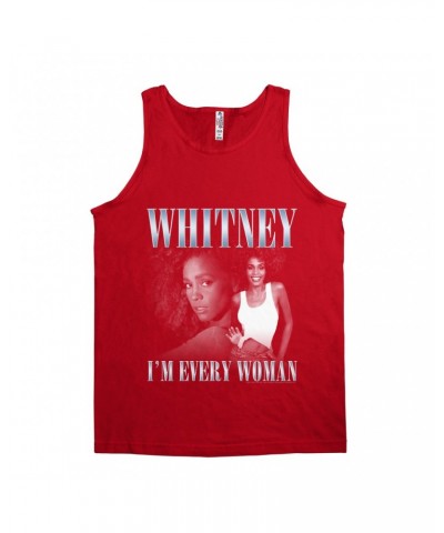 Whitney Houston Unisex Tank Top | I'm Every Woman Black And White Photo Collage Design Shirt $6.20 Shirts