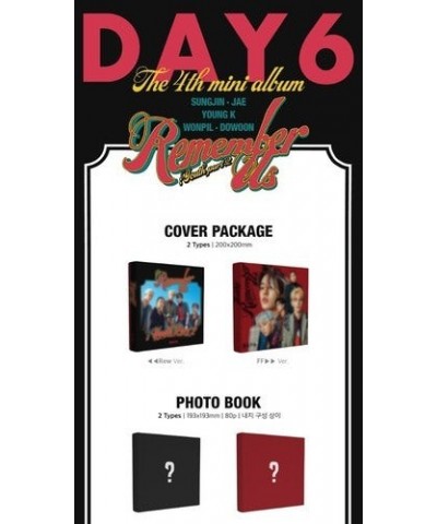 DAY6 4TH MINI ALBUM: REMEMBER US - YOUTH PART CD $15.29 CD