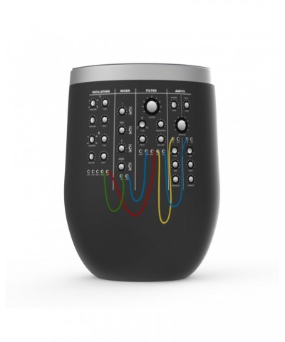 Music Life Wine Tumbler | Modular Synth Chest Panel Stemless Wine Tumbler $8.77 Drinkware